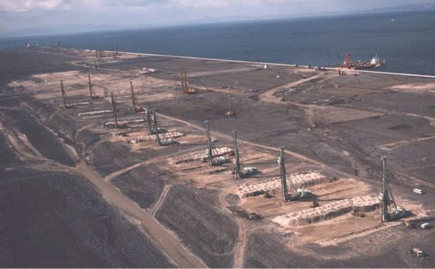 埋め立て後の地盤改良