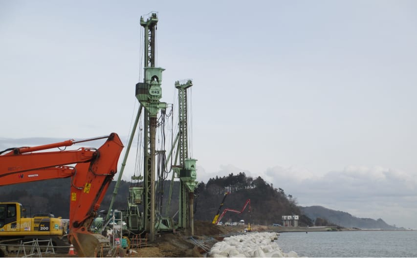 宮城県石巻市月浜地盤改良工事（2012年）